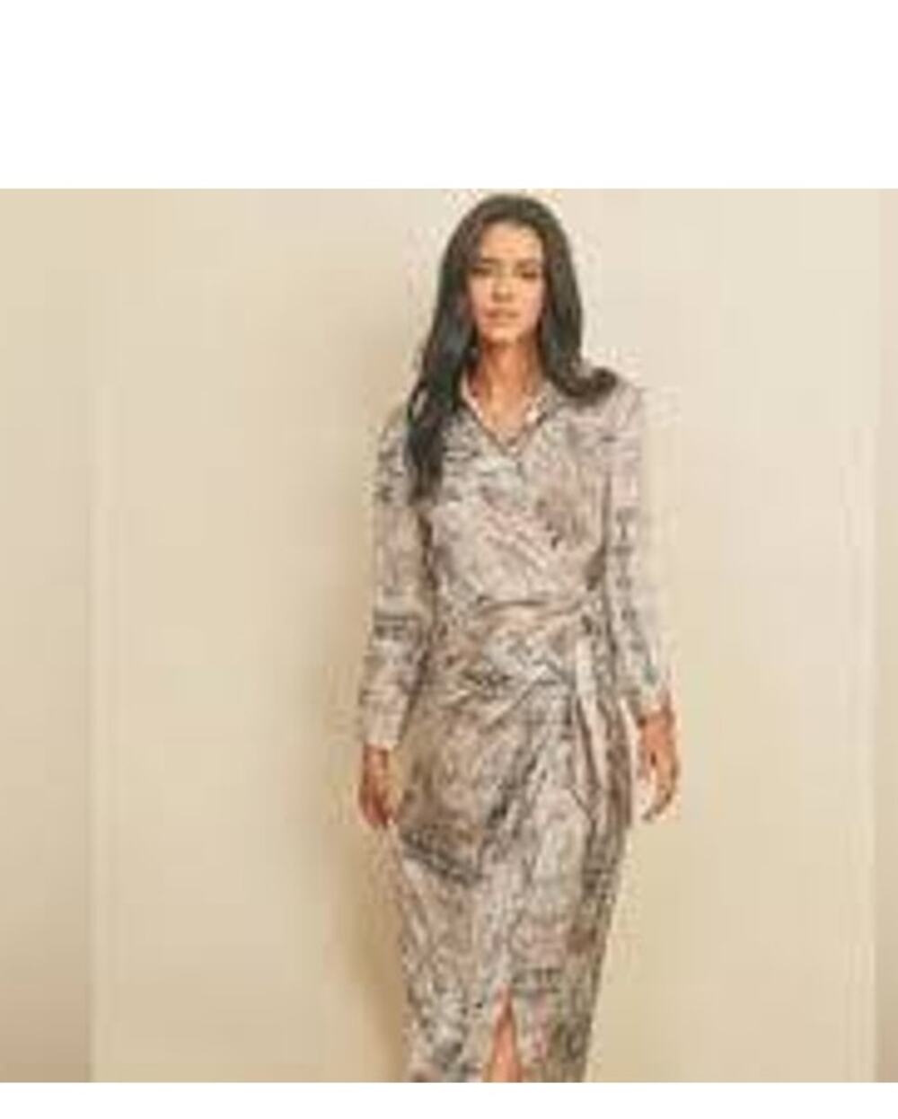 NWT Dress Forum wrap dress large midi pink patterned abstract tribal